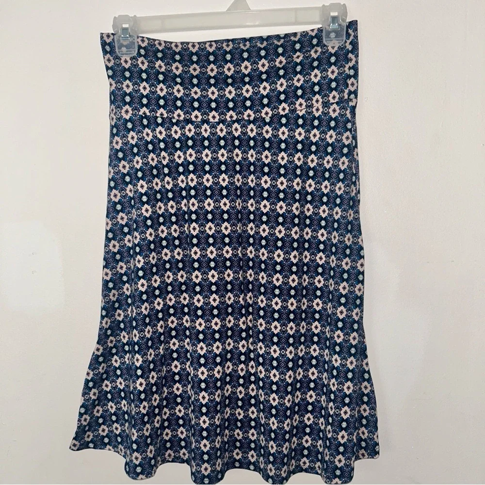 Colette Malouf Blue Midi Skirt for Work